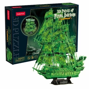 3D puzzle Corabie de pirați "Olandezul zburător", strălucește în întuneric, 360 elemente
