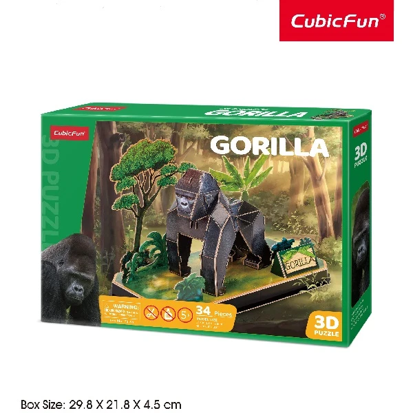 3d puzzle "gorilă", 34 elemente 3