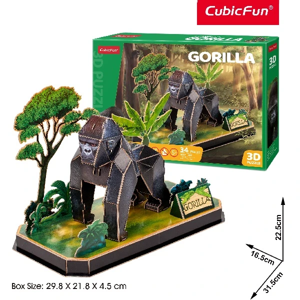 3d puzzle "gorilă", 34 elemente 4