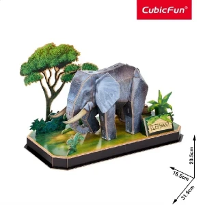 3d puzzle "elefenat", 42 elemente Thumbnail 3
