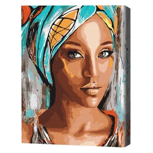 Pictură pe numere 40х50 сm (fără cutie)  – portretul femeiei africane
