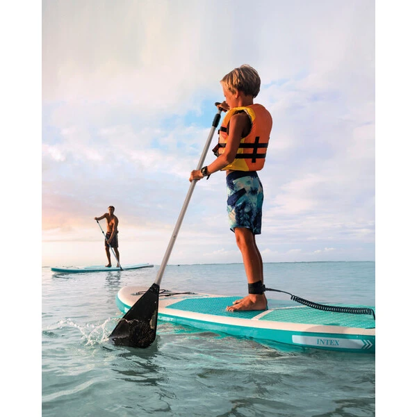 Intex placă pentru sup surfing - sup board "aqua quest 240" 244x76x13 cm, pompă, vâslă, geantă, 8+, până la 90 kg 14