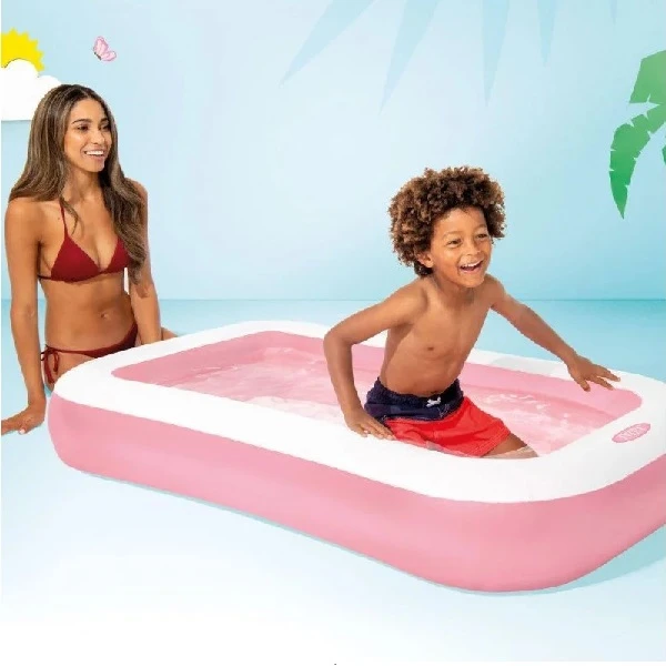 Intex piscină gonflabilă pentru copii cu baza gonflabilă 166x100x25, 102 l, 2+ 4