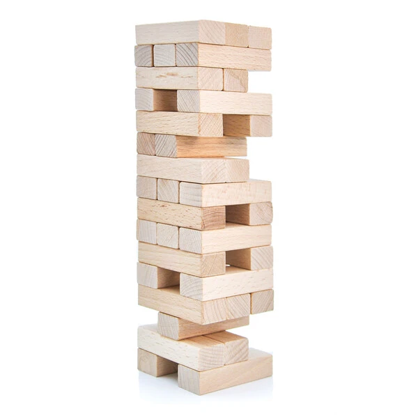 Joc de masă "jin go"  jenga din 54 blocuri de lemn 6