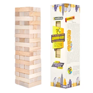 Joc de masă &quot;Jin GO&quot;  jenga din 54 blocuri de lemn