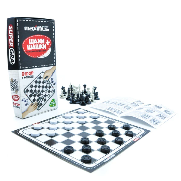 Настольная игра  "шашки, шахматы + 7 игр" 4