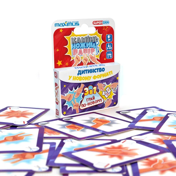 Настольная игра 3в1 "камень, ножницы, бумага" 2
