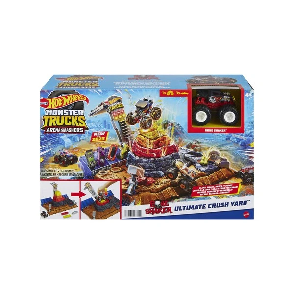 Игровой набор hot wheels monster trucks arena smashers "bone shaker" 2