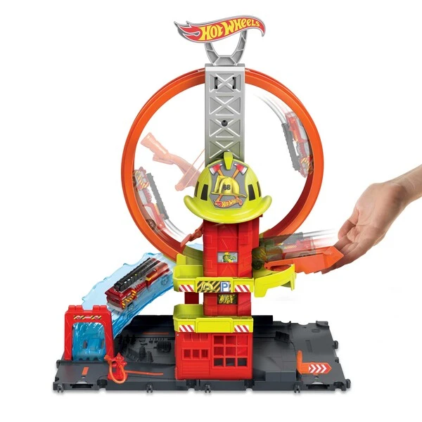 Hot wheels игровой набор "городская пожарная станция. супер петля" 6