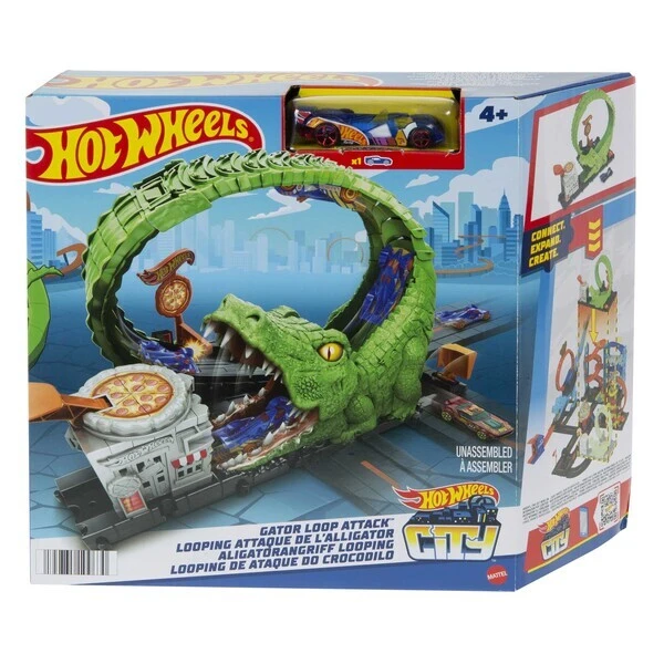 Hot wheels игровой набор "петля аллигатора" 10