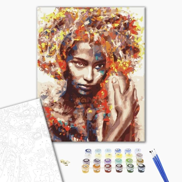 Pictură pe numere 40*50 сm (în cutie) – necunoscuta în culori 3