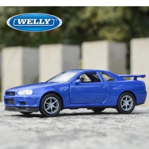 Коллекционный автомобиль die cast nissan skyline gt-r 1:24 welly Thumbnail 9
