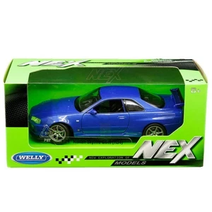 Коллекционный автомобиль die cast nissan skyline gt-r 1:24 welly Thumbnail 12