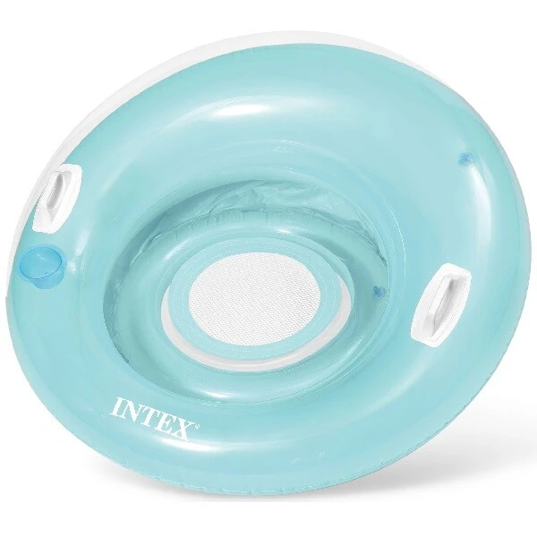 Intex надувной круг-шезлонг для плавания с ручками д 119, до 100 кг,  2 цвета 2