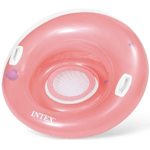 Intex надувной круг-шезлонг для плавания с ручками д 119, до 100 кг,  2 цвета 3