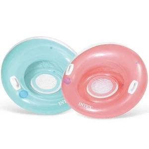 Intex şezlong-cerc gonflabil pentru înot cu mânere 119 cm, până la 100 kg, 2 culori