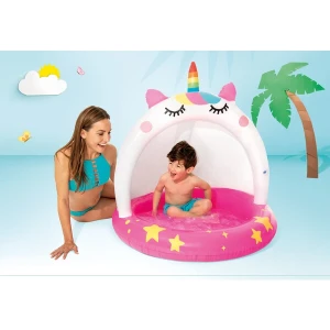 Intex детский надувной бассейн с навесом "единорог" 102 х 102 см, 45 л, 1- 3 лет Thumbnail 5