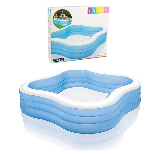 Intex piscină gonflabilă pentru familie "val de plajă" 229x229x56 cm, 1250 l, 6+ 4