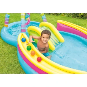 Intex centrul de joacă gonflabil “toboganul curcubeu” 295x191x109 cm, 374 l, până la 81 kg, 2+ Thumbnail 9