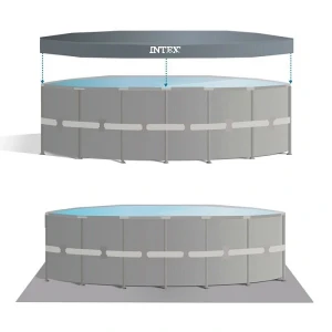 Intex бассейн prism frame clearview 427х107см, 12706л, металлический каркас Thumbnail 5