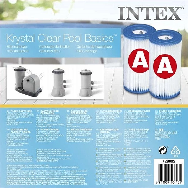 Intex картридж типа a (блок из 2 шт) (для фильтр-насосов 28604, 28638, 28636 и хлоратора 28674) 4