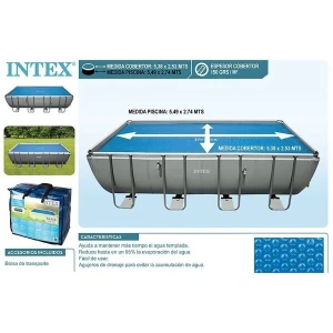 Intex husă solară 538х253 cm pentru piscine dreptunghiulare 549×274 cm Thumbnail 4