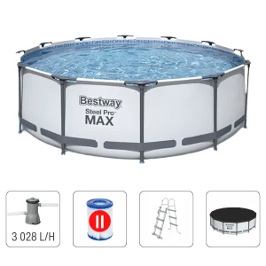 Bestway piscină steel pro max 396х122 cm, 12690 l, cadru metalic