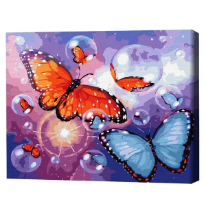 Pictură pe numere 40*50 cm (în cutie) – fluturași de săpun Thumbnail 2