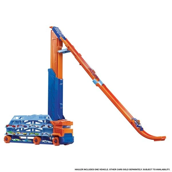 Hot wheels игровой набор грузовик-автотрек "десантирование с воздуха" 4