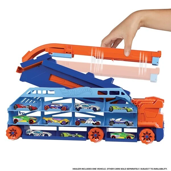 Hot wheels игровой набор грузовик-автотрек "десантирование с воздуха" 3