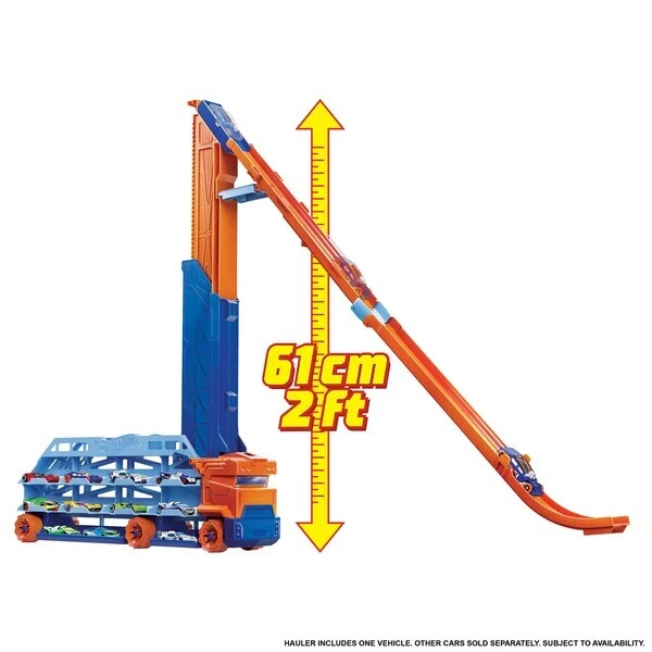 Hot wheels игровой набор грузовик-автотрек "десантирование с воздуха" 6