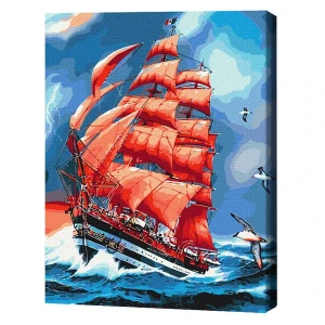 Pictură pe numere 40×50 cm (în cutie) – pânze purpurii
