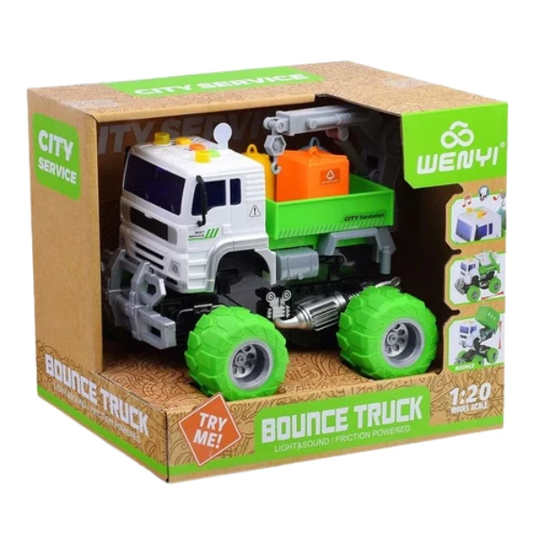 1:20 camion de gunoi cu inerție – suv (lumină/sunet) 3