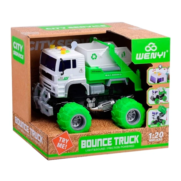 1:20 camion de gunoi cu inerție — suv (lumină/sunet) 4