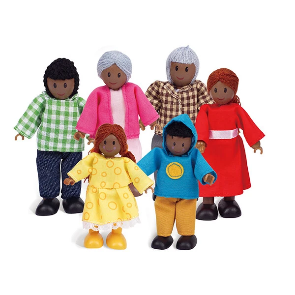 Детский набор мини — кукол  «happy family african american» 4