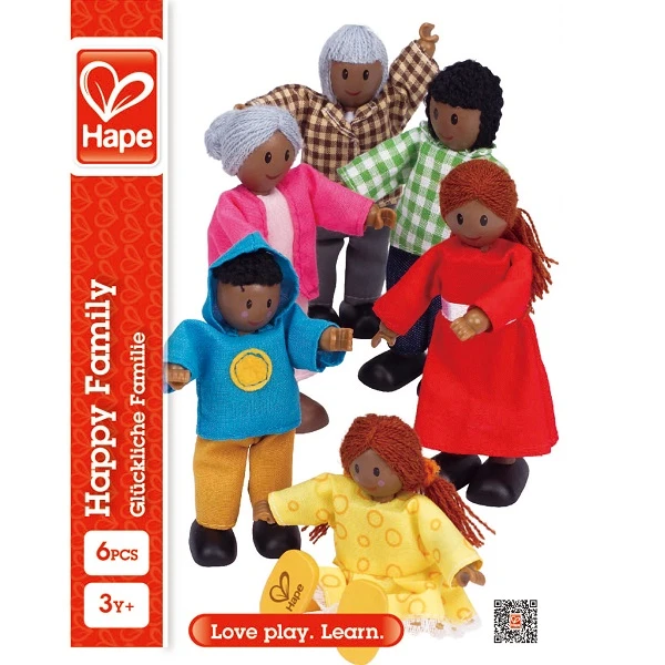 Детский набор мини — кукол  «happy family african american» 6