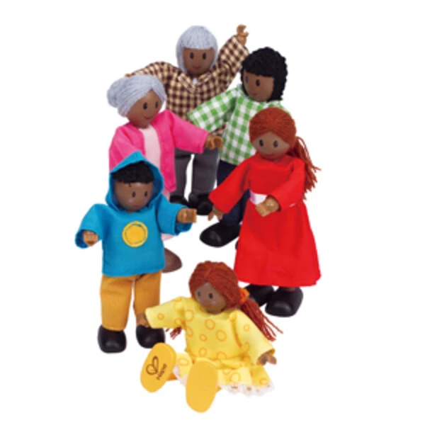 Детский набор мини — кукол  «happy family african american» 2
