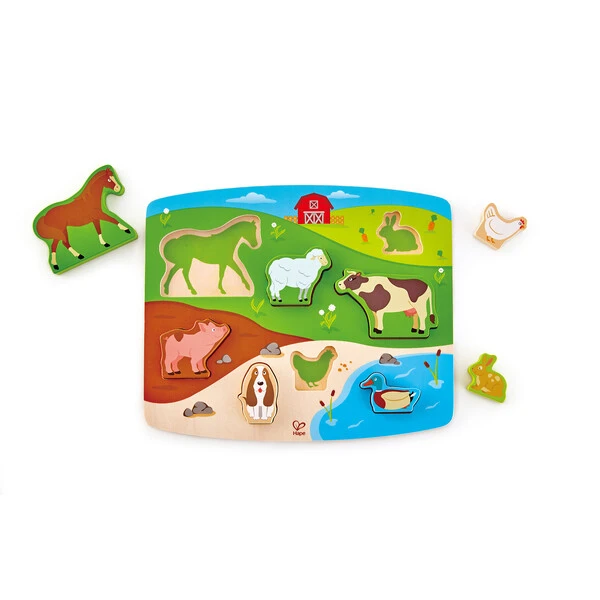 Puzzle tactil animale de la ferma 2