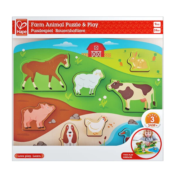 Puzzle tactil animale de la ferma 4