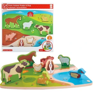 Puzzle tactil animale de la ferma