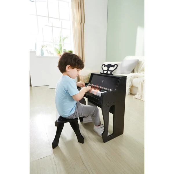 Hape baby pian cu taburet, negru 7