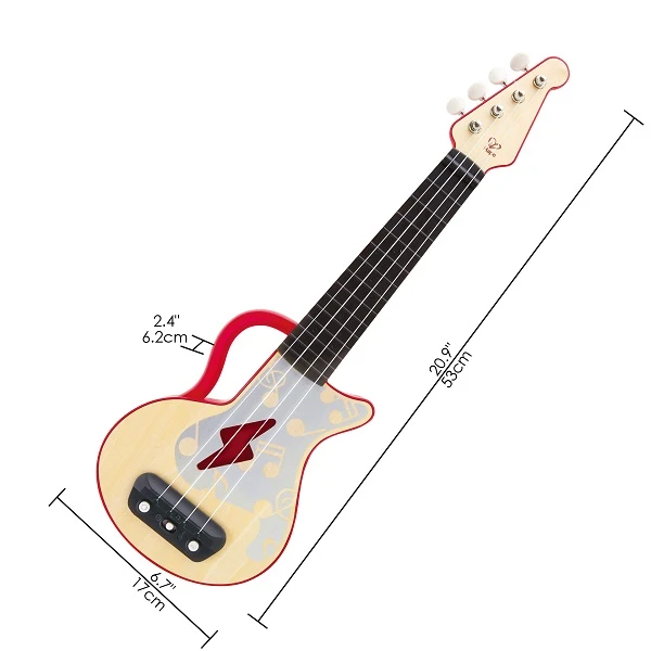Детская гитара hape ukulele-red 6