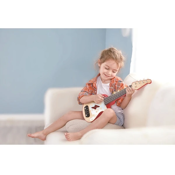 Детская гитара hape ukulele-red 14