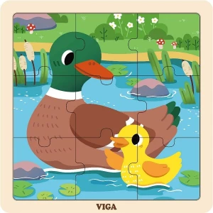 Puzzle din lemn &quot;Rățuște&quot; 9 elem.