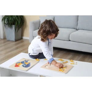 Puzzle din lemn montessori cu buton "cățel" Thumbnail 7