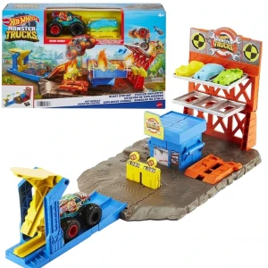 Hot wheels игровой набор "приключения на станции" серии "monster trucks"