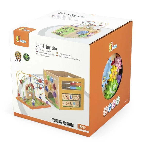 Cub montessori din lemn 5 în 1 3