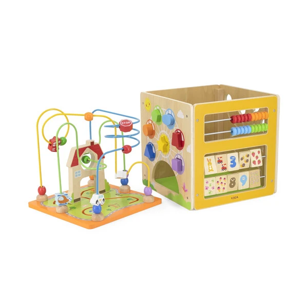 Cub montessori din lemn 5 în 1 5