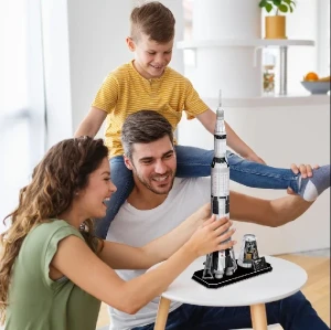 3d puzzle racheta apollo „saturn v”, 136 elemente Thumbnail 4