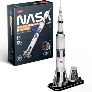 3d puzzle racheta apollo „saturn v”, 136 elemente Thumbnail 2